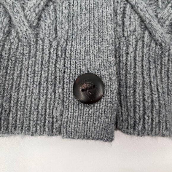 Vince Interlocking Cable Knit Cardigan Size XS Merino Wool Cashmere Sweater - Picture 6 of 14